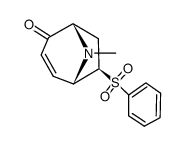 N-methyl-6β-(phenylsulphonyl)-8-azabicyclo(3.2.1)oct-3-en-2-one结构式
