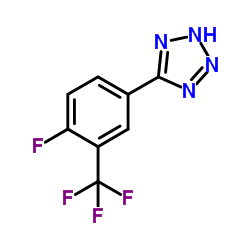 5-[4-FLUORO-3-(TRIFLUOROMETHYL)PHENYL]-2H-TETRAZOLE structure