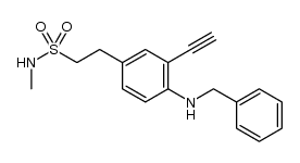 2-(4-benzylamino-3-ethynylphenyl)ethanesulfonic acid methylamide Structure