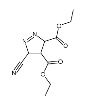 5-cyano-4,5-dihydro-3H-pyrazole-3,4-dicarboxylic acid diethyl ester结构式