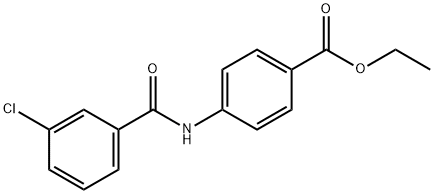 ethyl 4-(3-chlorobenzamido)benzoate结构式