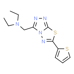 N-ethyl-N-{[6-(thiophen-2-yl)[1,2,4]triazolo[3,4-b][1,3,4]thiadiazol-3-yl]methyl}ethanamine Structure