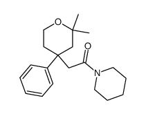 2-(2,2-dimethyl-4-phenyltetrahydro-2H-pyran-4-yl)-1-(piperidin-1-yl)ethan-1-one Structure