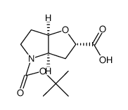 Rel-(2S,3aR,6aR)-4-(tert-butoxycarbonyl)hexahydro-2H-furo[3,2-b]pyrrole-2-carboxylic acid结构式