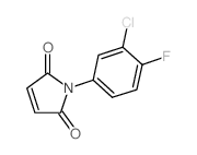 1-(3-氯-4-氟苯基)-吡咯-2,5-二酮结构式