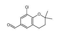 8-chloro-2,2-dimethyl-3,4-dihydro-2H-chromene-6-carbaldehyde结构式