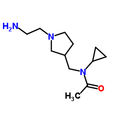 N-{[1-(2-Aminoethyl)-3-pyrrolidinyl]methyl}-N-cyclopropylacetamide结构式