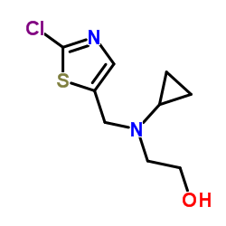 2-{[(2-Chloro-1,3-thiazol-5-yl)methyl](cyclopropyl)amino}ethanol结构式