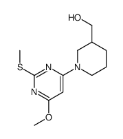 [1-(6-Methoxy-2-Methylsulfanyl-pyrimidin-4-yl)-piperidin-3-yl]-Methanol结构式