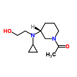 1-{(3R)-3-[Cyclopropyl(2-hydroxyethyl)amino]-1-piperidinyl}ethanone Structure