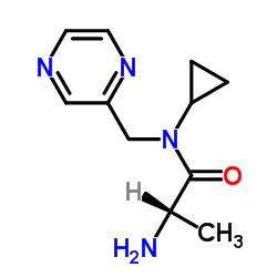 N-Cyclopropyl-N-(2-pyrazinylmethyl)alaninamide Structure
