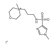 1-methyl-N-[3-(4-methylmorpholin-4-ium-4-yl)propyl]imidazole-4-sulfonamide,iodide Structure