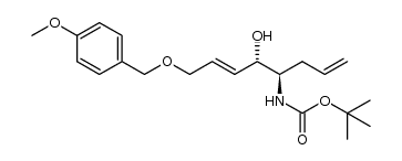 tert-butyl ((4R,5S,E)-5-hydroxy-8-((4-methoxybenzyl)oxy)octa-1,6-dien-4-yl)carbamate Structure