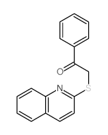1-phenyl-2-quinolin-2-ylsulfanyl-ethanone structure