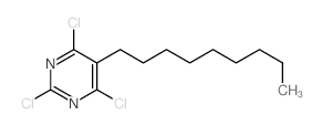 Pyrimidine,2,4,6-trichloro-5-nonyl- Structure