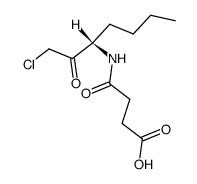 N-[(S)-1-(2-Chloro-acetyl)-pentyl]-succinamic acid Structure