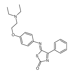 5-[4-[2-(diethylamino)ethoxy]phenyl]imino-4-phenyl-1,3-thiazol-2-one Structure