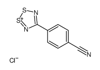 4-(1,2,3,5-dithiadiazol-1-ium-4-yl)benzonitrile,chloride Structure