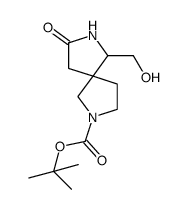 叔-丁基 6-(羟甲基)-8-氧亚基-2,7-二氮杂螺[4.4]壬烷-2-甲酸基酯结构式