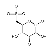 [1-13C]-6-deoxy-6-sulfo-D-glucopyranose Structure