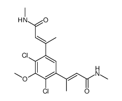 3,3'-(4,6-dichloro-5-methoxy-1,3-phenylene)bis(N-methylbut-2-enamide) Structure