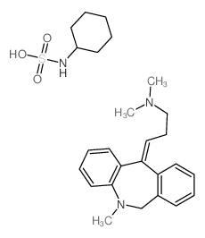 cyclohexylsulfamic acid,(3E)-N,N-dimethyl-3-(5-methyl-6H-benzo[c][1]benzazepin-11-ylidene)propan-1-amine Structure