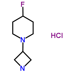 1-(Azetidin-3-yl)-4-fluoropiperidine hydrochloride Structure