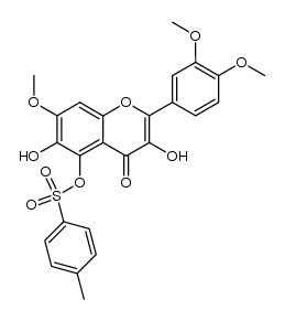 2-(3,4-dimethoxyphenyl)-3,6-dihydroxy-7-methoxy-4-oxo-4H-chromen-5-yl 4-methylbenzenesulfonate结构式