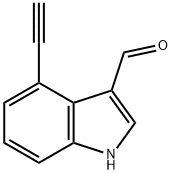 4-炔基-1H-吲哚-3-甲醛结构式