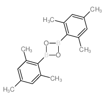 2,4-bis(2,4,6-trimethylphenyl)-1,3,2,4-dioxadiboretane structure