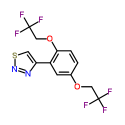 4-[2,5-Bis(2,2,2-trifluoroethoxy)phenyl]-1,2,3-thiadiazole Structure