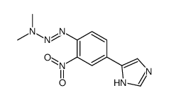 N-[[4-(1H-imidazol-5-yl)-2-nitrophenyl]diazenyl]-N-methylmethanamine结构式