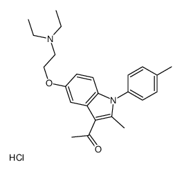 2-[3-acetyl-2-methyl-1-(4-methylphenyl)indol-5-yl]oxyethyl-diethylazanium,chloride结构式