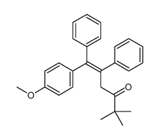 6-(4-methoxyphenyl)-2,2-dimethyl-5,6-diphenylhex-5-en-3-one结构式