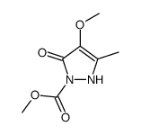 1H-Pyrazole-1-carboxylic acid,2,5-dihydro-4-methoxy-3-methyl-5-oxo-,methyl ester结构式