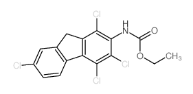 Carbamic acid, (1,3,4,7-tetrachloro-2-fluorenyl)-, ethyl ester结构式