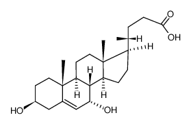 3,7-dihydroxychol-5-enoic acid结构式