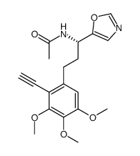 (S)-N-acetyl-3-(2-ethynyl-3,4,5-trimethoxyphenyl)-1-(5-oxazolyl)propylamine结构式