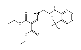 diethyl 2-(((2-((3-(trifluoromethyl)pyridin-2-yl)amino)ethyl)amino)methylene)malonate Structure