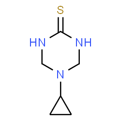 1,3,5-Triazine-2(1H)-thione,5-cyclopropyltetrahydro-(9CI) structure