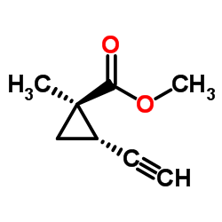 Cyclopropanecarboxylic acid, 2-ethynyl-1-methyl-, methyl ester, (1R,2S)-rel- (9CI) structure