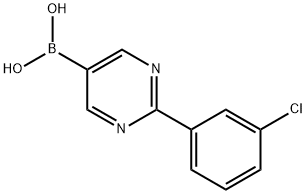 (2-(3-chlorophenyl)pyrimidin-5-yl)boronic acid结构式