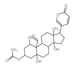 Bufa-20,22-dienolide,3-(acetyloxy)-1,5,14-trihydroxy-19-oxo-, (1b,3b,5b)- Structure