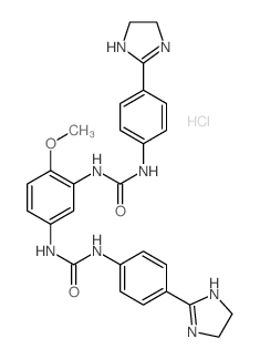 Urea,N,N''-(4-methoxy-1,3-phenylene)bis[N'-[4-(4,5-dihydro-1H-imidazol-2-yl)phenyl]-,dihydrochloride (9CI) structure
