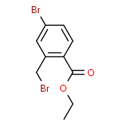 Benzoic acid, 4-bromo-2-(bromomethyl)-, ethyl ester structure