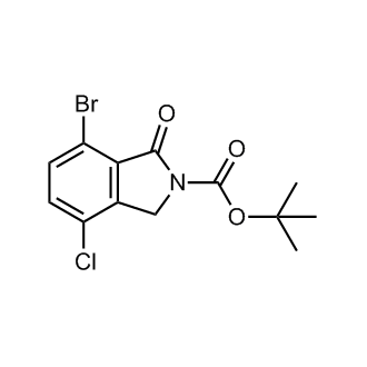 7-溴-4-氯-1-氧代异二氢吲哚-2-羧酸叔丁酯结构式
