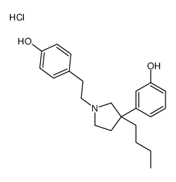 3-[3-butyl-1-[2-(4-hydroxyphenyl)ethyl]pyrrolidin-3-yl]phenol,hydrochloride Structure