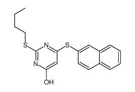 2-butylsulfanyl-4-naphthalen-2-ylsulfanyl-1H-pyrimidin-6-one结构式