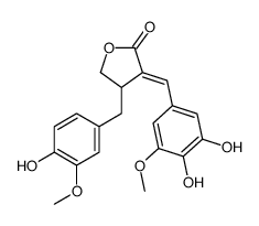 3-[(3,4-Dihydroxy-5-methoxyphenyl)methylene]-4,5-dihydro-4-[(4-hydroxy-3-methoxyphenyl)methyl]furan-2(3H)-one Structure