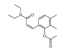 6-[(Z)-2-(diethylcarbamoyl)vinyl]-2,3-dimethylphenyl acetate结构式